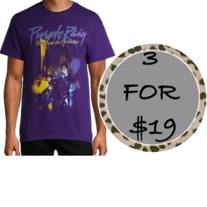 3/$19 Prince Purple Rain Graphic short sleeve T-Shirt